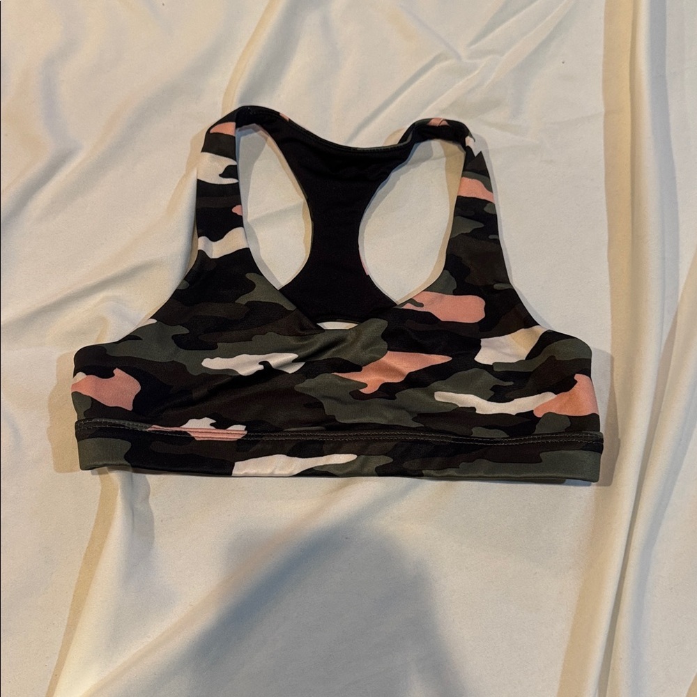 Old Navy Camouflage Kids Sports Bra - Black, Green, Pink